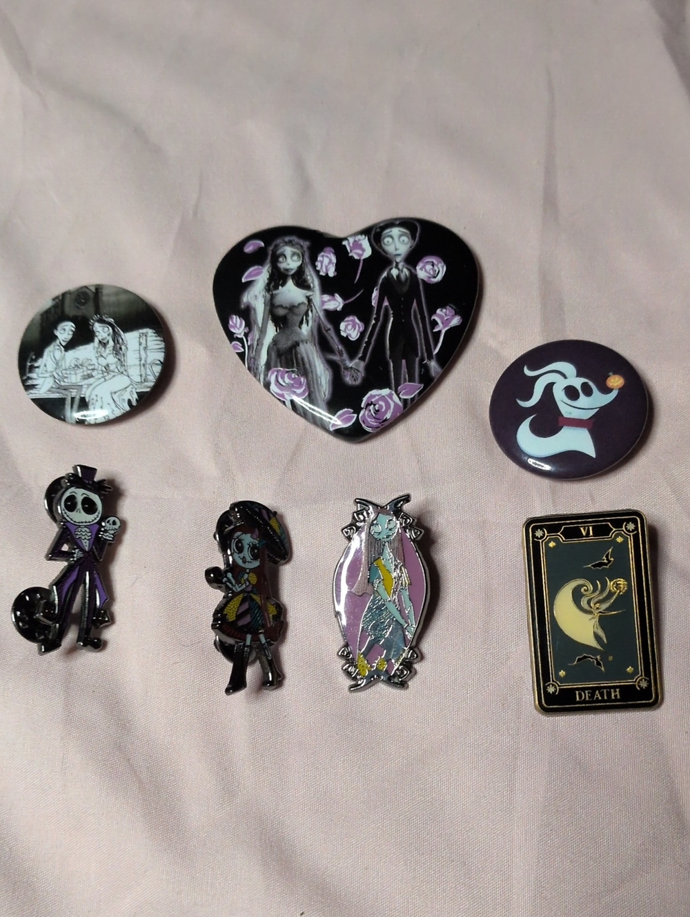 Nightmare Before Christmas Character Pin Lot - Purple & Black